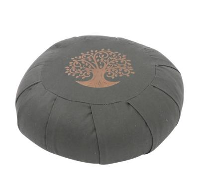 China Sustainable Buckwheat Filled Polyester Round Yoga Bolster Pillows Meditation Cushion for sale