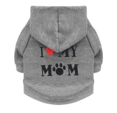 China Custom Viable Multiple Color Autumn Winter Printing Cotton Fleece Dog Hoodie for sale