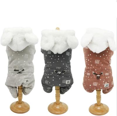 China Cartoon Viable Quadrupeds Winter Clothes Thick Warm Dog Clothes Custom Small Dog Clothes for sale