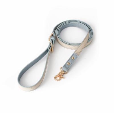 China Personalized Luxury Leather Pet Leash Dog Collar Waterproof And Durable Tactical Training PU Leather for sale