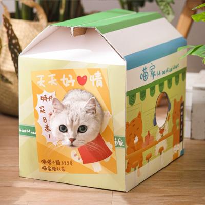 China Stored 2 in 1 Eco-Friendly Cat Litter Paper Cat Scratching Toy Pet Training Toy for sale