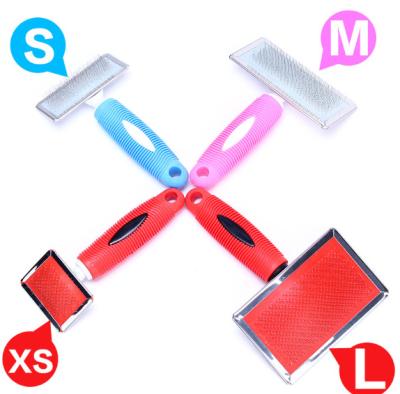 China Wholesale Hot Selling Viable Pet Hair Removal Grooming Slicker Brush Rubber Brush for sale