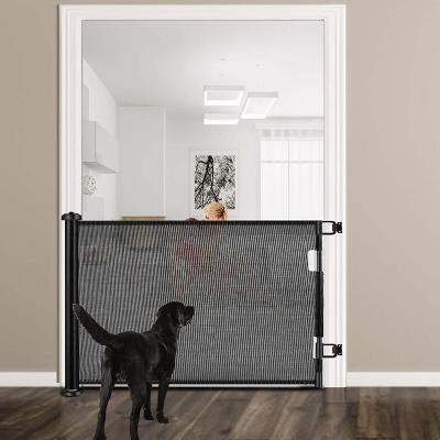 China Safety Breathable Extra Wide Doors Easy Roll Up And Lock Dog Door For Foldable Pet Expanding Door for sale