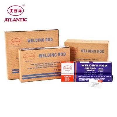 Chine Cosmetic welding with smooth and shiny appearance ATLANTIC OCEAN welding and supplies welding welding rod AWS SMAW shipping 2mm - 5.8mm 6013 welding electrode J421 à vendre