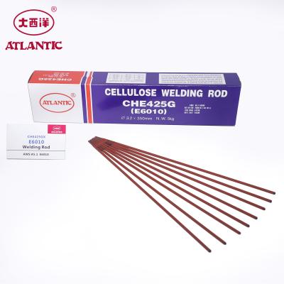 Κίνα High Efficiency ATLANTIC OCEAN OEM OBM ODM AWS A5.1CHE425GX 3.2mm E 6010 Vertical-Down Covered Smokeless Welding Mild Steels προς πώληση