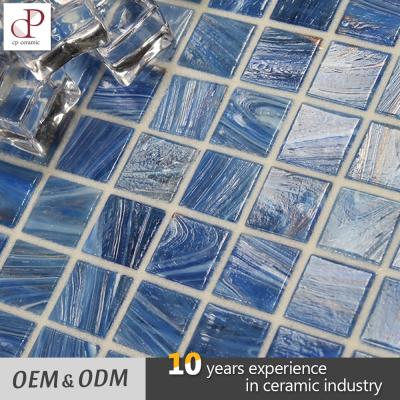 China New Design Kerala Blue Wave Parquet Glass Slab For Swimming Pool Slab for sale