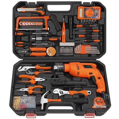 China Hot Selling 128PCS Household Tools Electric Tool Kit Sets House DIY Tools Tool Kit With Hard Case Hardware Tools for sale