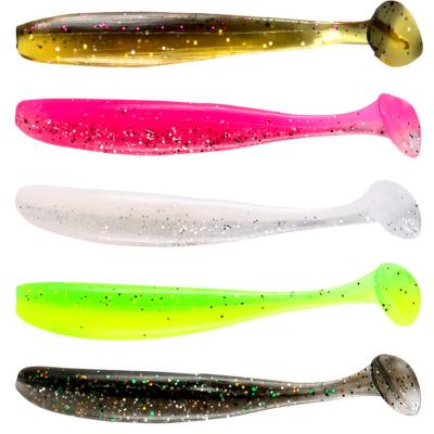 China T-tail two-color Ocean Beach Color sea fish realistic silicone fishing soft bait COTOFISH-T001 for sale