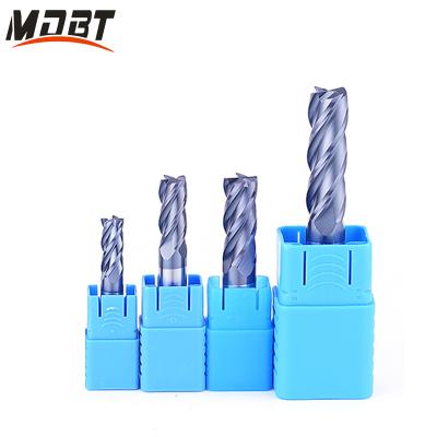 China Tungsten Carbide 4 Flute End Mills HRC45 CNC Tungsten Carbide Milling Cutter Square Solid Cutting Tools For Universal Processing OEM ODM for sale