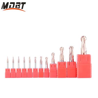 China High Performance HRC55 Ball Nose End Mills CNC Tungsten Carbide Milling Cutter Solid Cutting Tools For Stainless Steel OEM ODM for sale