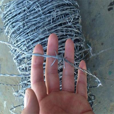 China Hot dipped GALVANIZED BARBED iron wire 2.7 mm thick for sale