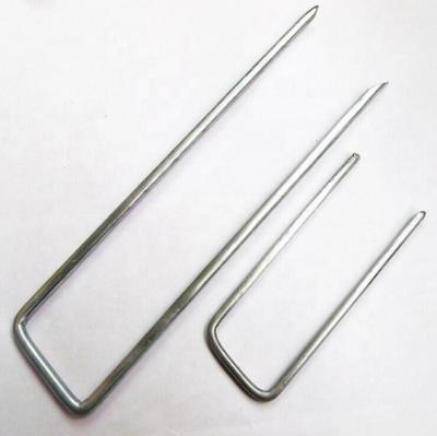 China BRAD Artificial Grass Fixing 3MM DIAMETER U GALVANIZED STEEL NAIL HOT DIP for sale