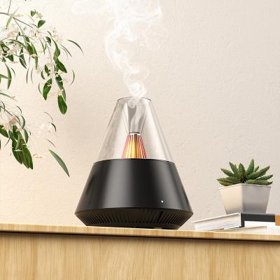 China Household New Arrival Candle Light Air Humidifier Perfume Custom Wholesale Arrival Ultrasonic Humidifier Aroma Desktop Diffuser for sale