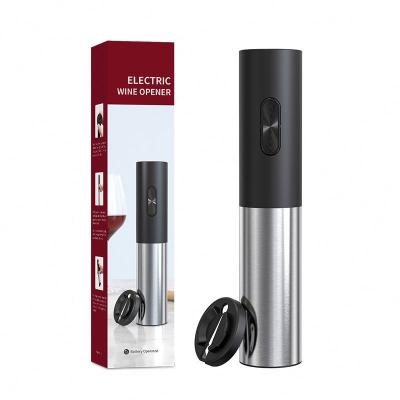 China Custom Wholesale Battery Operated Electric Wine Opener Stainless Steel Wine Bottle Opener Non-rechargeable Automatic Corkscrew Factory for sale