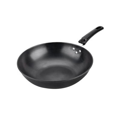 China 2022 Viable Made in China Iron Pot Thickening Household Frying Wok Handmade Iron Wok Stick Wok Non for sale