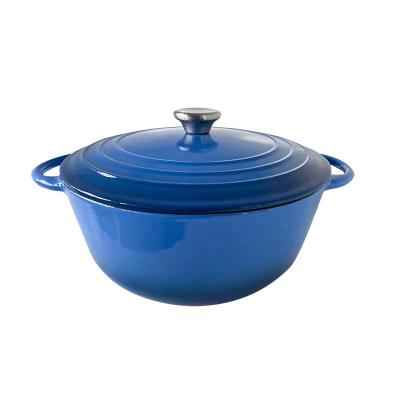 China Sustainable Round Color Enamel Cast Iron Casserole Pot for sale