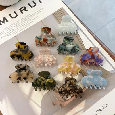 China Environmental Friendly Wholesale price small hair clips acetate hair clips middle size hair claw for sale