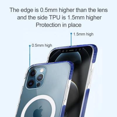 China High Crystal Clear Magnetic Phone Case 2021 Protective Phone Case For iphone 12 Case for sale