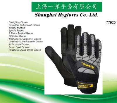 China Anti Impact Sports Mechanics Wear Gloves TPR Knuckle Protection For Heavy Duty Work for sale