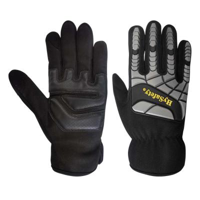 China TPR-van de de Handbescherming van de Effect de Slag Versterkte Palm Handschoenen Mechanisch Style Gloves Te koop