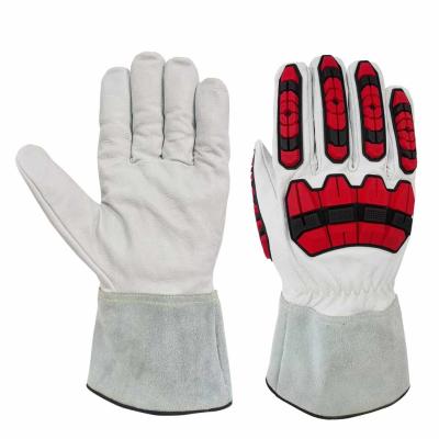 China A5 Goatskin Shell Cut Resistant Work Gloves Full Anti Cut Liner With Impact Protection for sale