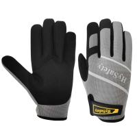 China Custom Size 7-Size 12 Mechanics Wear Gloves Synthetic Leather Palm for sale