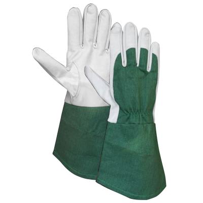 China Het Leer Cowskin van Hysafetyrose pruning garden gloves long Te koop