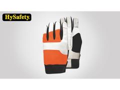 EN388 4142X EN420 24m/S Chainsaw Safety Gloves with cut protection CLASS 2