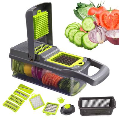 China Viable Multifunctional Kitchen Vegetable Cutter Manual 7 in 1 Potato Plastic Online Peeler Slicer Fruit Cleaver Grater Vegetable Slicer for sale