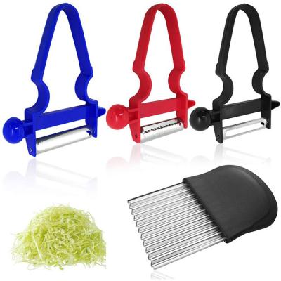 China Brand New Viable Peeler Cutter Slicer Peeler Multi Blade Stainless Steel Blade Grater Kitchen Tools Peeler Set for sale