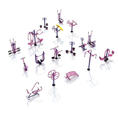 China Various Galvanized Steel Promotional Goods Galvanized Steel Outdoor Fitness Equipment , Outdoor Park Exercise Equipment for sale