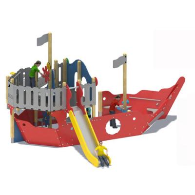 China PE Wooden Board Boat Wooden Playground Outdoor Playground School Play Toys For Children for sale