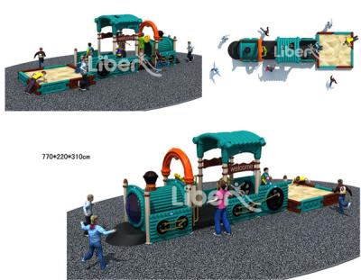 China Plastic Outdoor Playground Amusement Park Playground Sandbox Kids Outdoor Playhouse Swing and Slide for sale