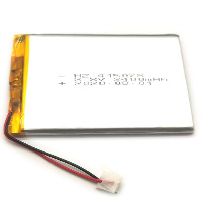 China Toys manufacturing 415078 3.8v 2400mah lithium polymer battery for electronic products for sale