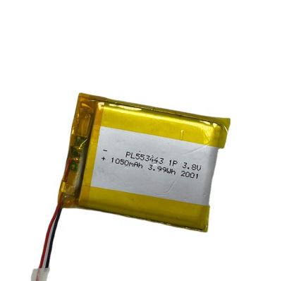 China Toys High Voltage 553443 3.8V Lithium Polymer Battery 1050mAh Battery Packs For Setting Smart Watch for sale