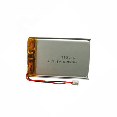 China Toys high voltage 333046 lithium ion battery 3.8V li polymer battery 520mah for toys for sale