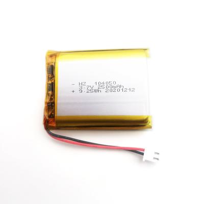 China Rechargeable toys CE certified 104050 2500mah Li-polymer battery 3.7v lithium polymer battery for electric products for sale