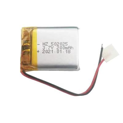 China Rechargeable toys CE lipo battery 3.7v battery 502025 200mah for smart watch wearable device for sale