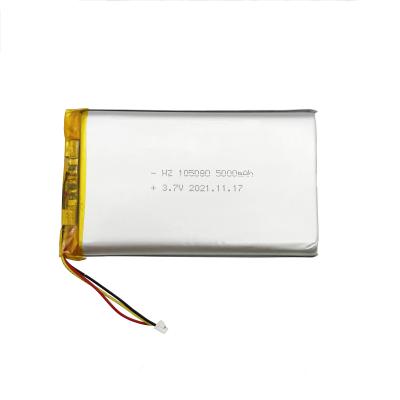 China Toys IEC62133 certified 105080 3.7V 5000mAh lithium polymer batteryfor power bank with UN38.3 MSDS for sale