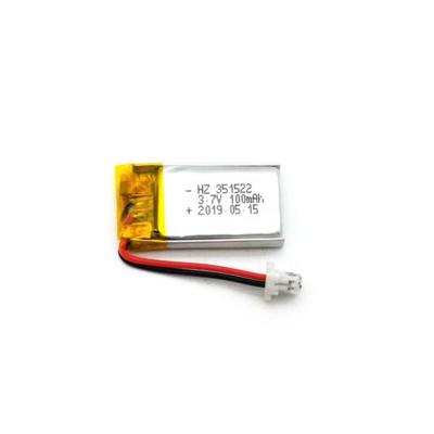 China Toys Quality 3.7V 100mAh Li-ion Battery 351522 Battery Li-ion Polymer Rechargeable For Headphone for sale