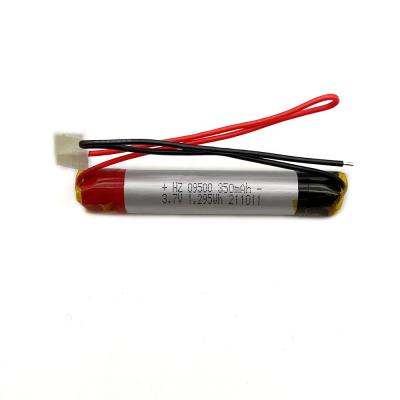 China Consumer Electronics Mass Production 09500 Round Lipo Rechargeable Battery 3.7V 350mAh for sale