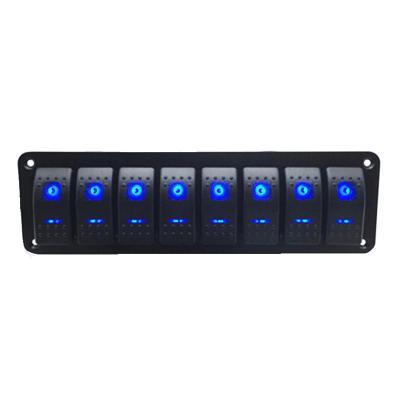 China DC 24V 8 Band Car Truck Adapter Rocker Switch Panel LED Light Boat Marine Switch Panel Cell Phone/Ipad/Camera/PDA/MP3 for sale