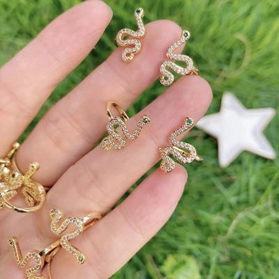 China LS-L069 BOHEMIA Design CZ Earring Special Ear Bone Clip Earring, Snake Shaped Earring For Party for sale