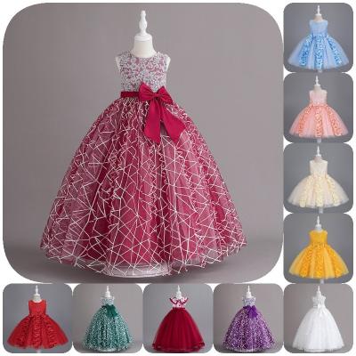 China 2023 New Baby Anti-wrinkle Dancing Dress Summer Clothes Cute Children's Sleeveless Birthday Party Dress for sale