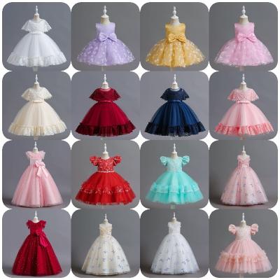 China Anti-wrinkle Toddler Girls Formal Dress Birthday Bow Sleeveless Flower Dress Girl Fluffy for sale