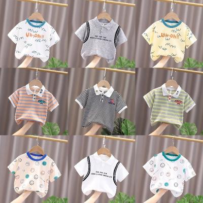 China 2023 Factory Wholesale 2023 Boys Clothing Boys Breathable Polo Shirt Hot Selling Cotton Top Boys T-shirt And Polo Shirt for sale