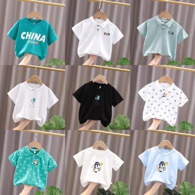 China Pure New Fashion Children's Clothes Children's Polo Custom Boys T-shirt Breathable Cotton T-shirt for sale