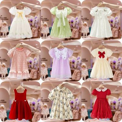 China Wholesale Cute 2023 Girl Princess Girl Princess Dress Kids Summer Short Sleeve Tulle Dress for sale