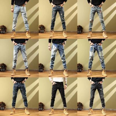 China American Retro QUICK DRY Jeans Men's Fashion All-match Straight Jeans Spring and Autumn Loose Mid-Waist for sale