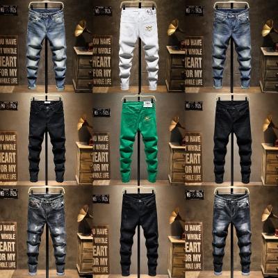 China All new QUICK DRY men's 2023 straight nine-point tube jeans wear-resistant and thin with casual long pants for sale